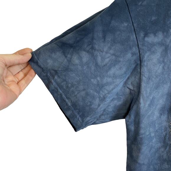 The Mountain Warrior Wolf Blue Tie Dye Tee Shirt Size L S/Sleeve by Paul Jeremy - Picture 3 of 7